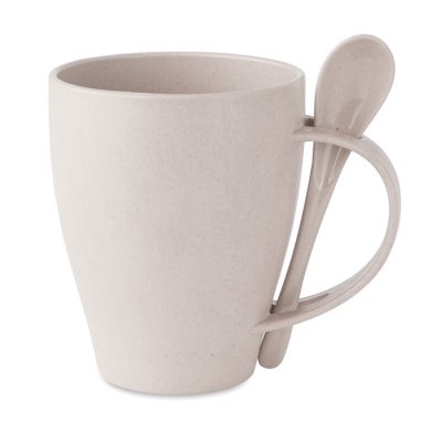 Mug avec cuillère bambou / PP 