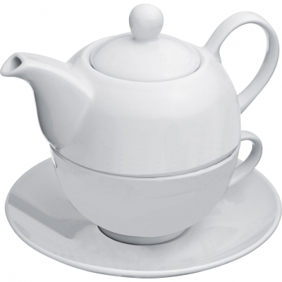Service à  thé deux en un: tasse, soucoupe et théière