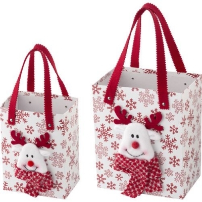 Set de 2 sacs en polyester surmontés