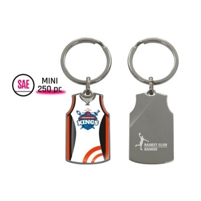 Porte-cles metal personnalisable - basketball