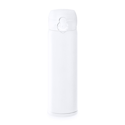Bouteille isotherme. Acier inoxydable 304. BLANC