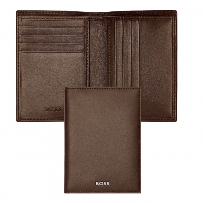 Porte-cartes Double Classic Smooth Brown