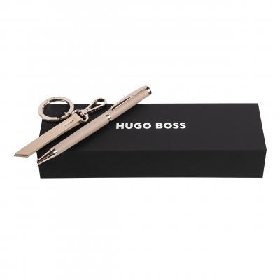 Parure HUGO BOSS Nude (stylo bille & porte-clefs)