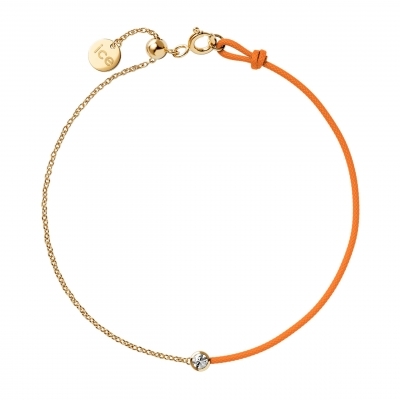 ICE-Jewellery-Diamond bracelet-Half chain-Orange