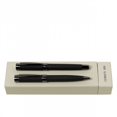 Parure Zoom Soft Black (stylo bille & stylo plume)