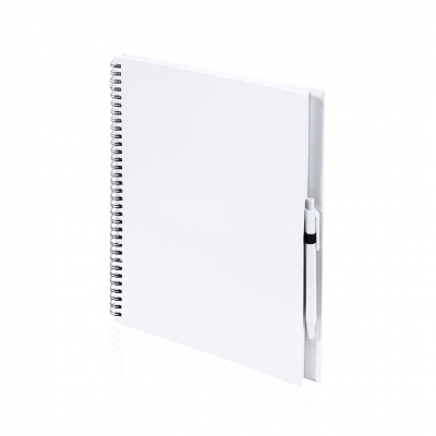 Cahier à spirales avec couverture toucher doux en cartonr recyclé